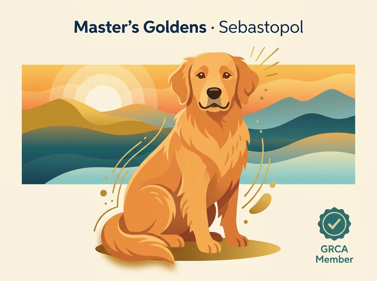 Editorial illustration of Master's Goldens, Sebastopol, California.