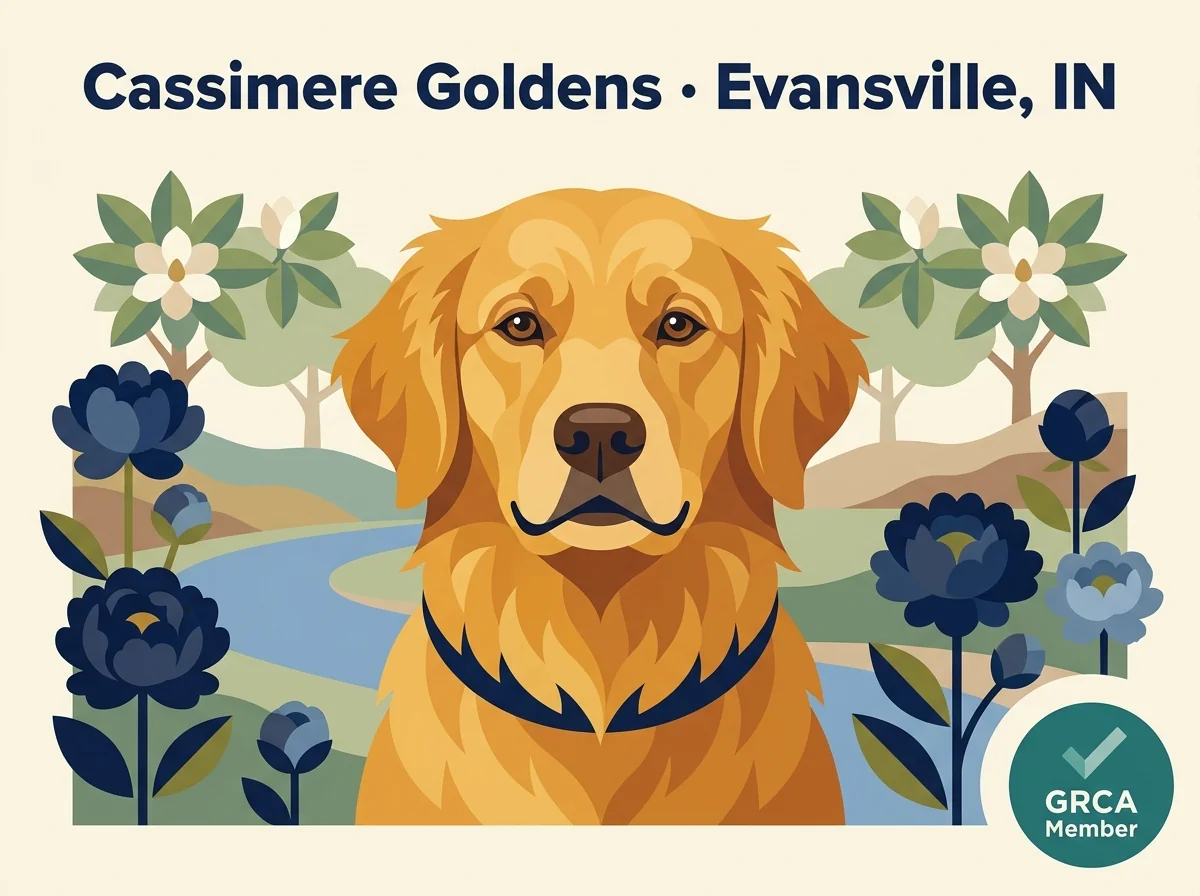 Cassimere Goldens editorial profile card showing tier rating, location, and key credentials