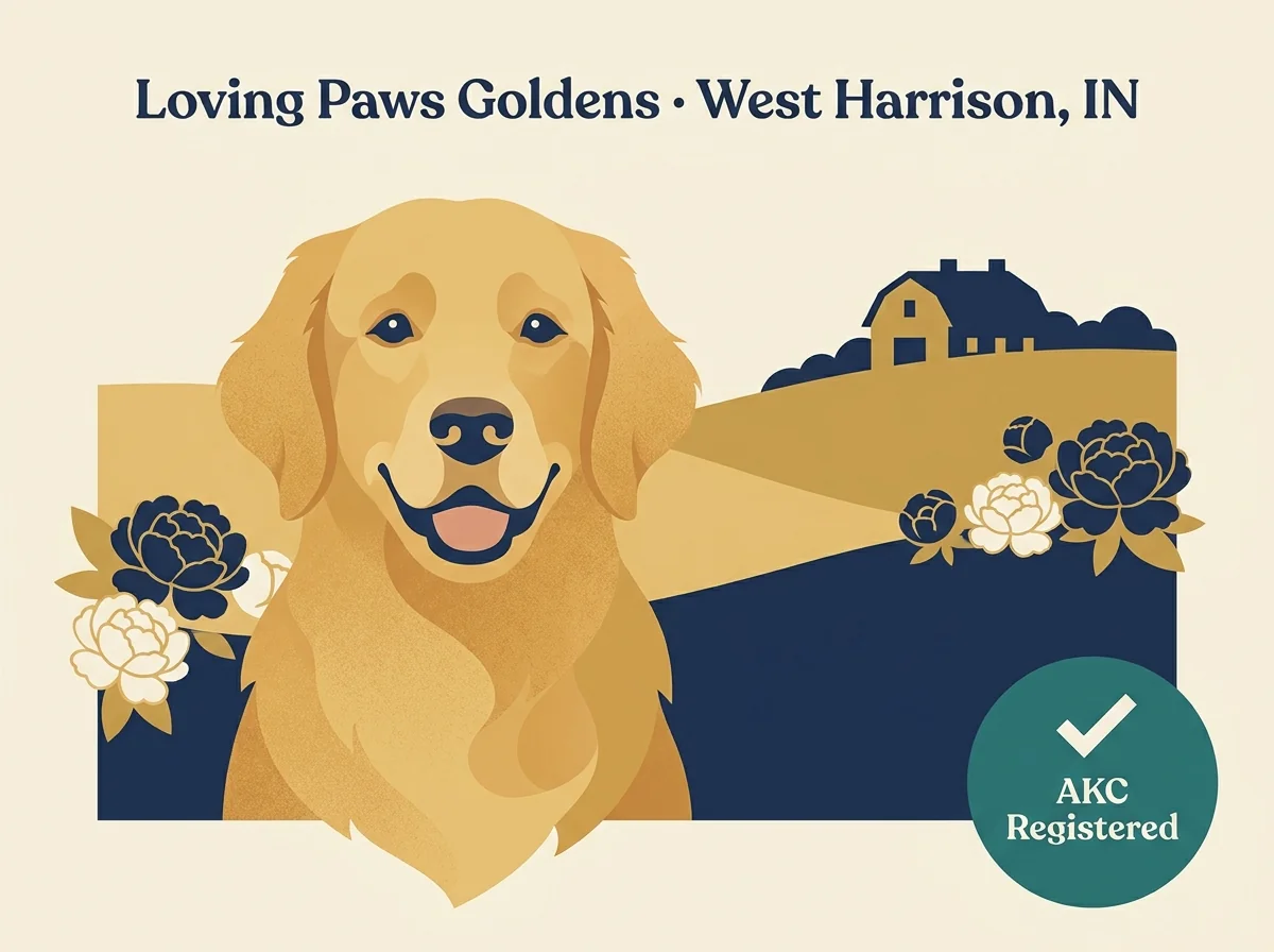 Loving Paws Goldens editorial profile card showing tier rating, location, and key credentials