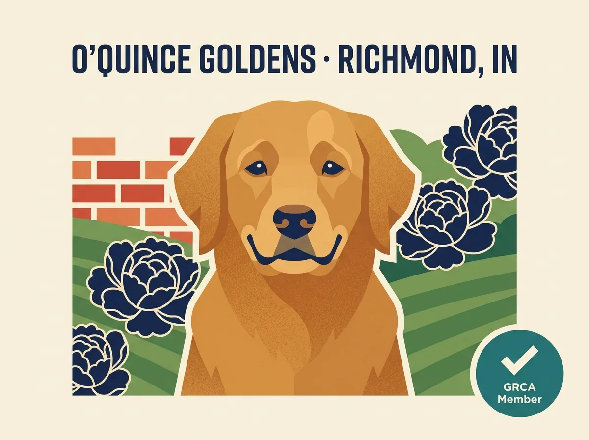 O'Quince Goldens editorial profile card showing tier rating, location, and key credentials