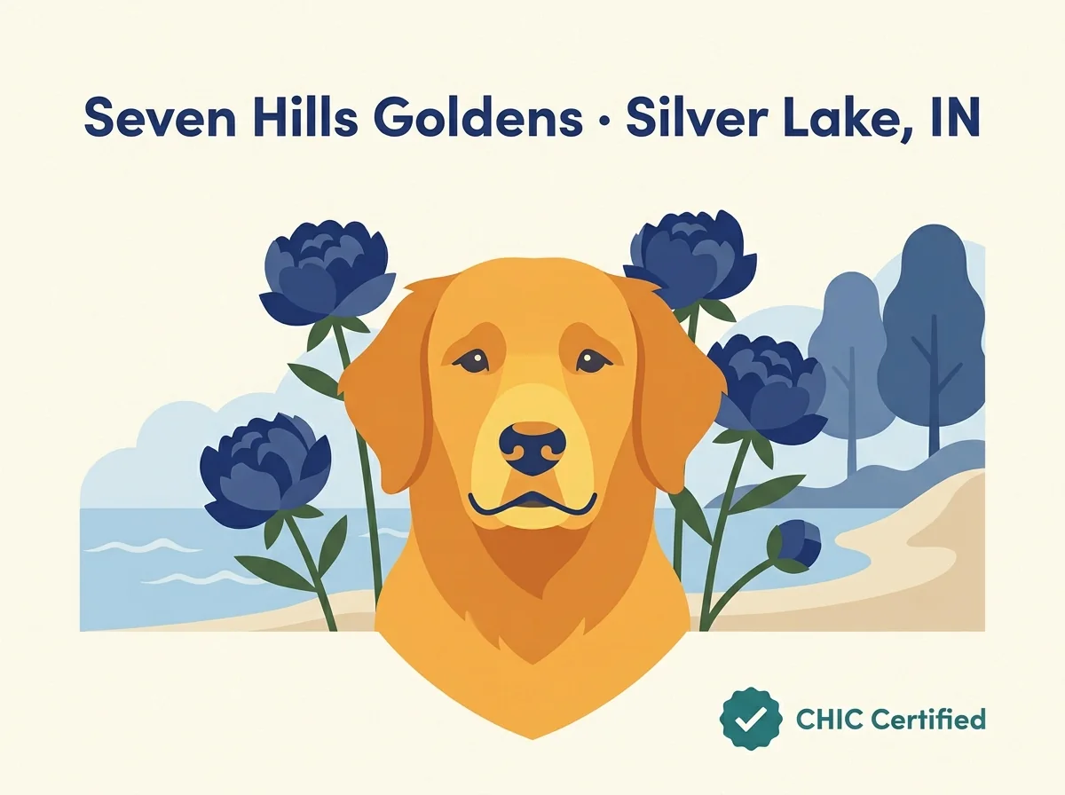 Seven Hills Goldens editorial profile card showing tier rating, location, and key credentials