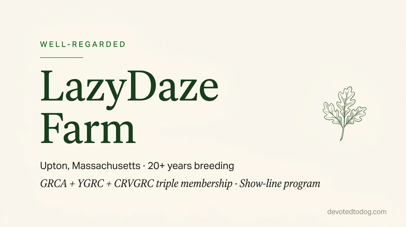 LazyDaze Farm editorial profile card showing tier rating, location, and key credentials