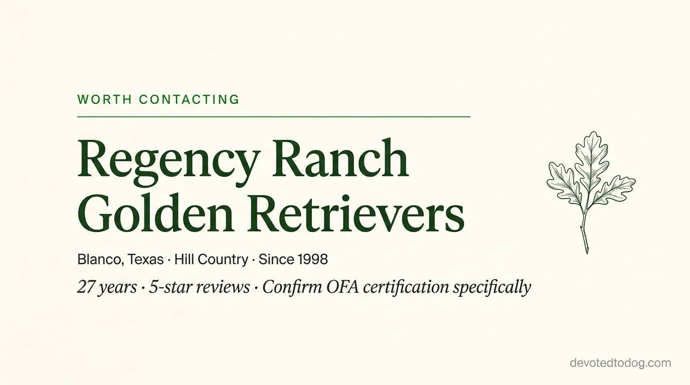 Regency Ranch editorial profile card showing tier rating, location, and key credentials