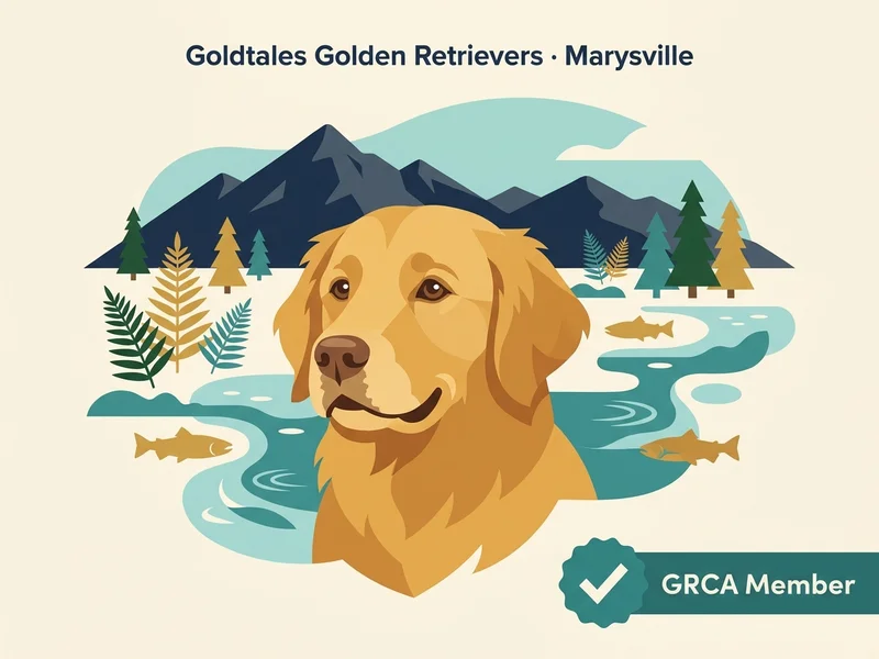 Goldtales Golden Retrievers editorial profile card showing tier rating, location, and key credentials