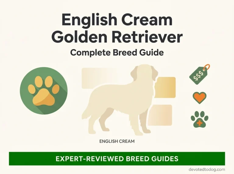 English Cream Golden Retriever guide cover with pale cream silhouette and brand badges
