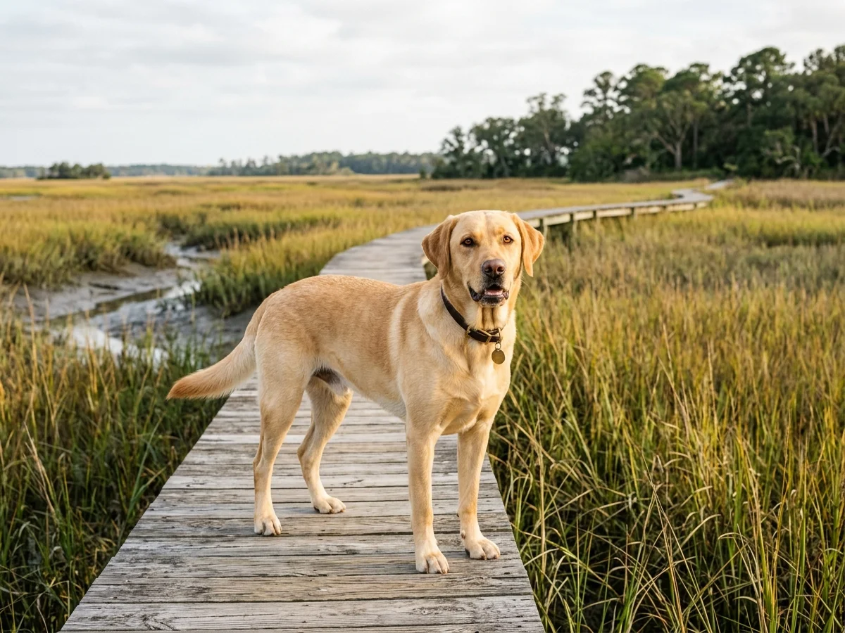 Labrador Retriever representing Fortune Labradors in Wadmalaw Island, SC