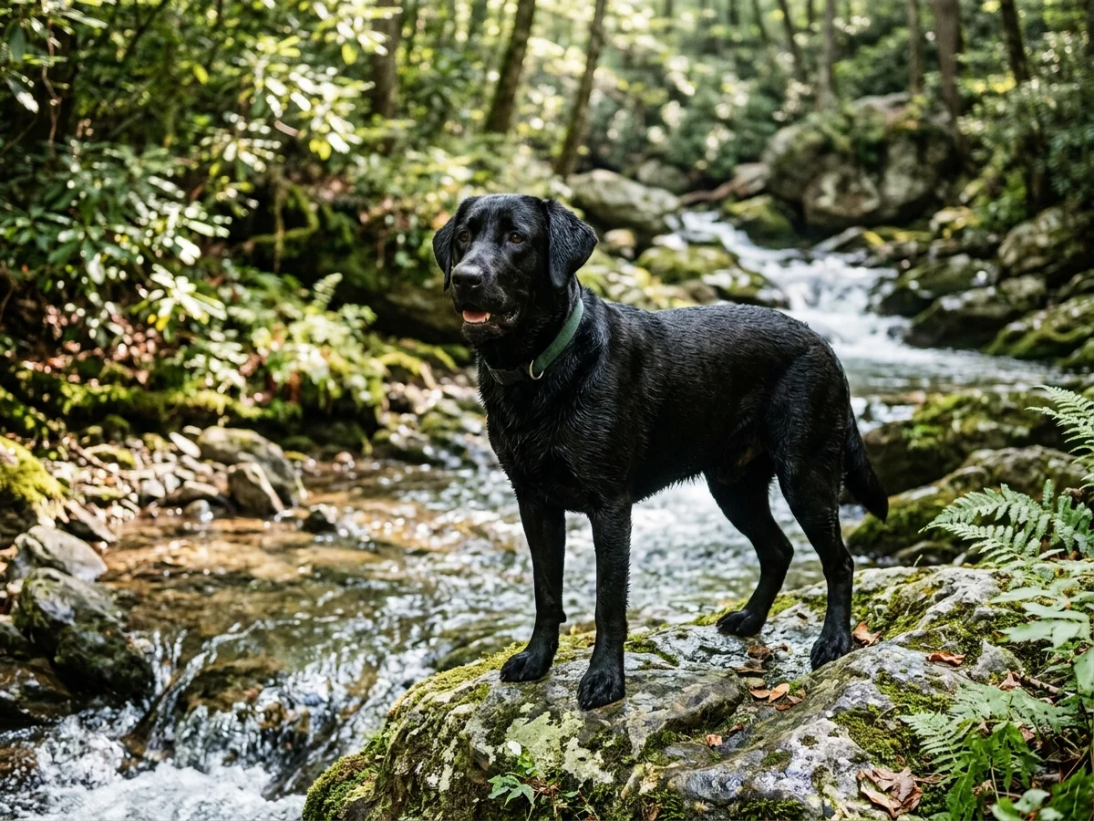 Labrador Retriever representing Smoky Mountain Labradors in Smokies foothills, East TN