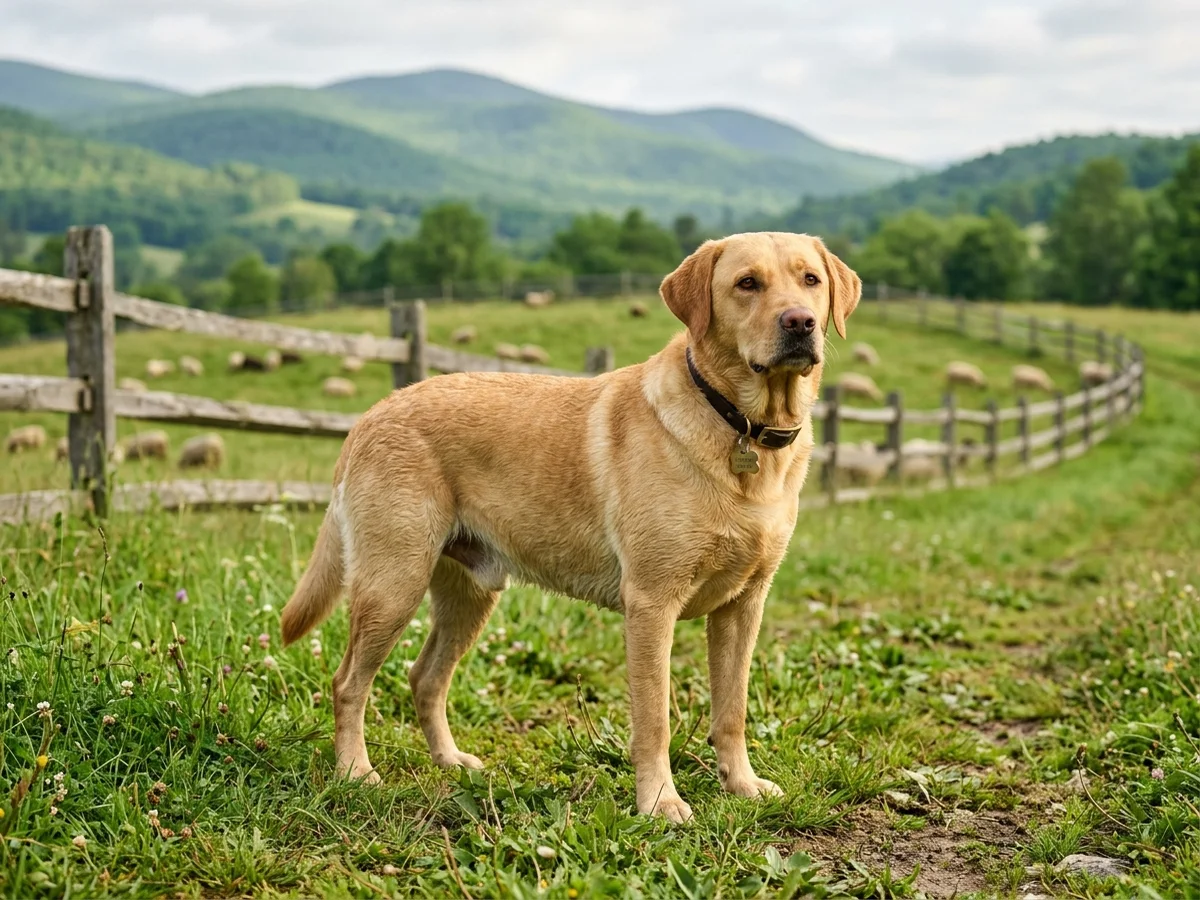 Labrador Retriever representing Waite-N-See Farm in Pawlet, VT