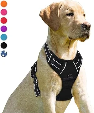 BARKBAY No Pull Dog Harness Front Clip with grab handle